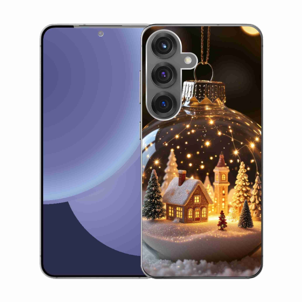 Gélový kryt mmCase na Samsung Galaxy S25 - vianočné gule 3