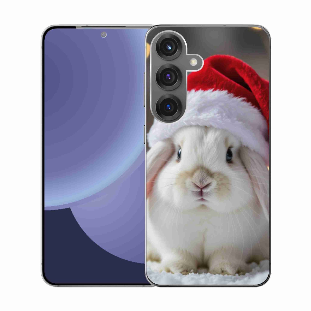 Gélový kryt mmCase na Samsung Galaxy S25 - vianočný králik