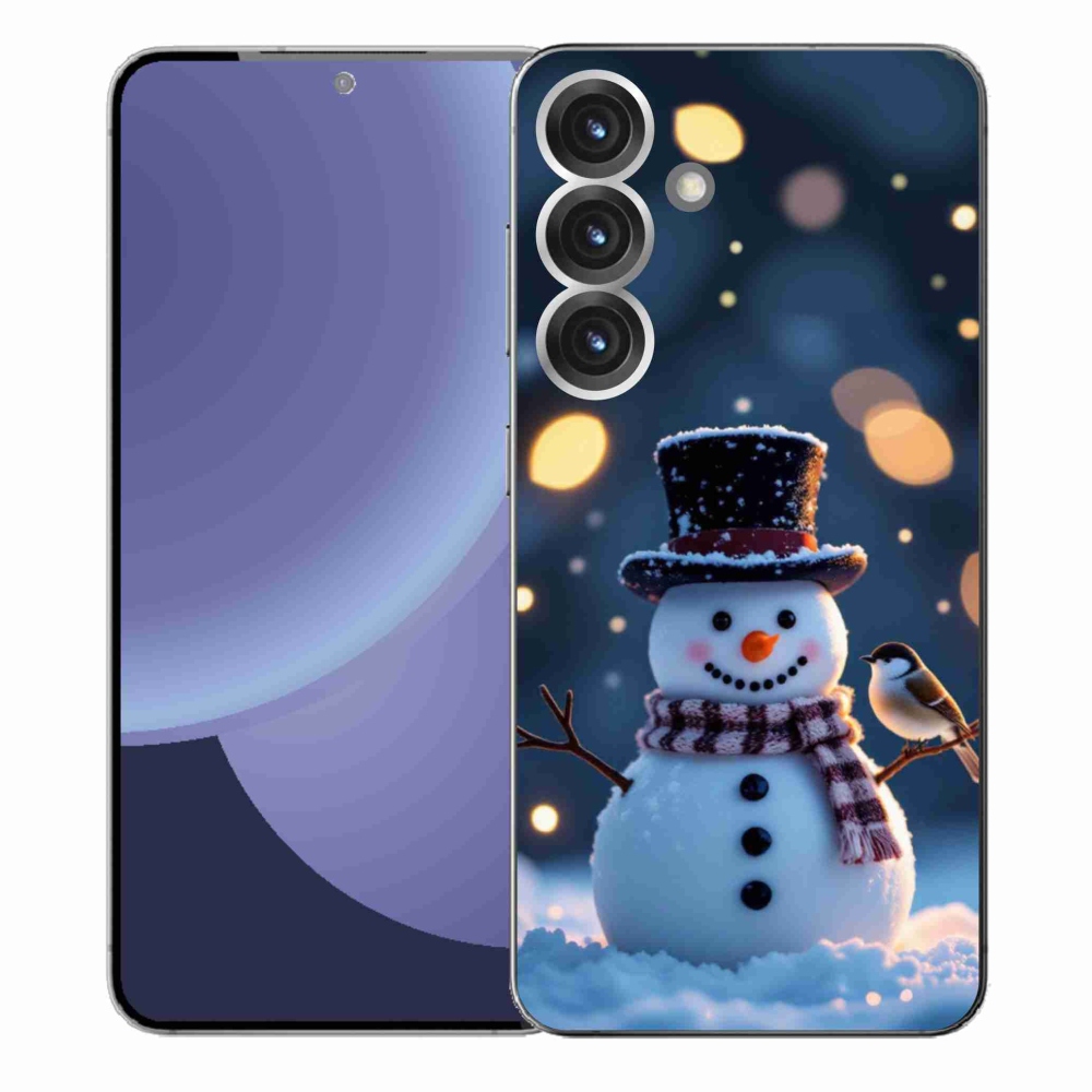 Gélový kryt mmCase na Samsung Galaxy S25+ - vianočný snehuliak
