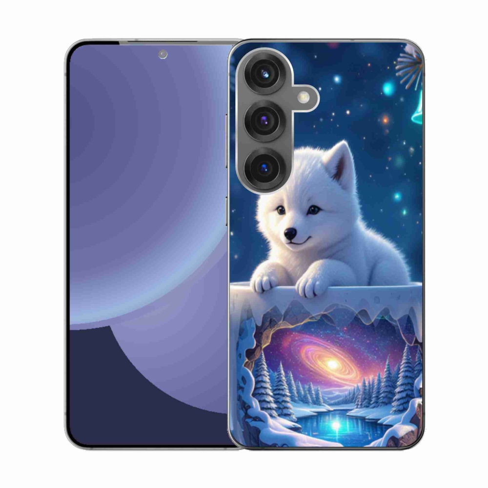 Gélový kryt mmCase na Samsung Galaxy S25 - vianočné šteňa