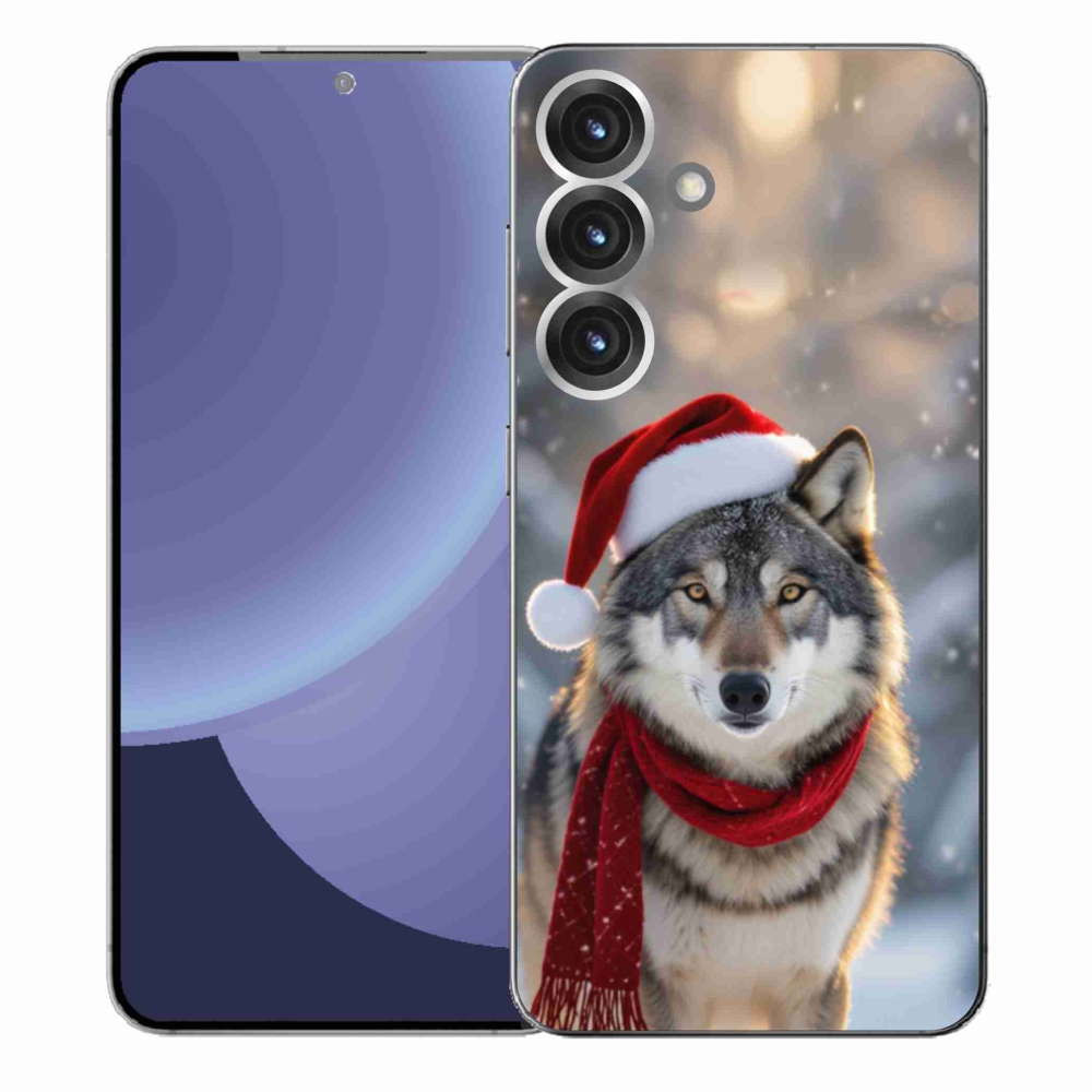 Gélový kryt mmCase na Samsung Galaxy S25+ - vianočný vlk