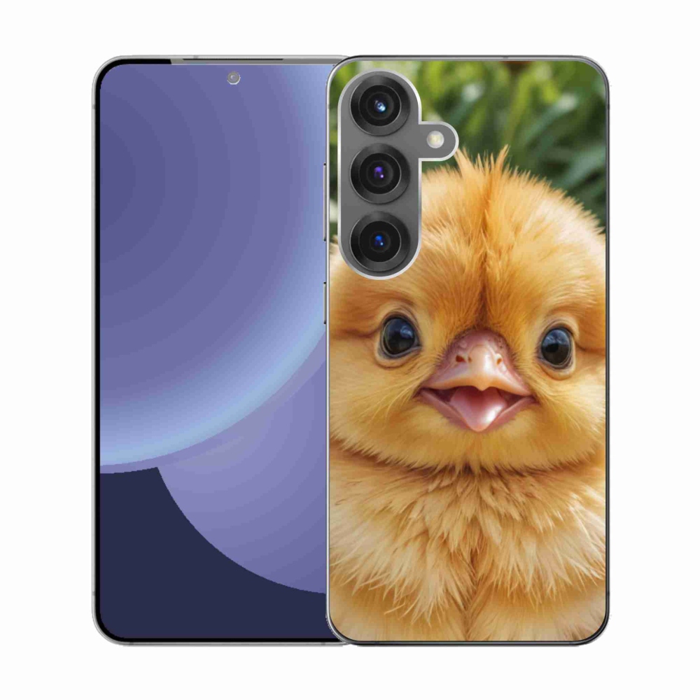 Gélový kryt mmCase na Samsung Galaxy S25 - veselé kuriatko