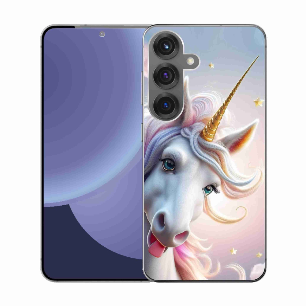 Gélový kryt mmCase na Samsung Galaxy S25 - veselý jednorožec