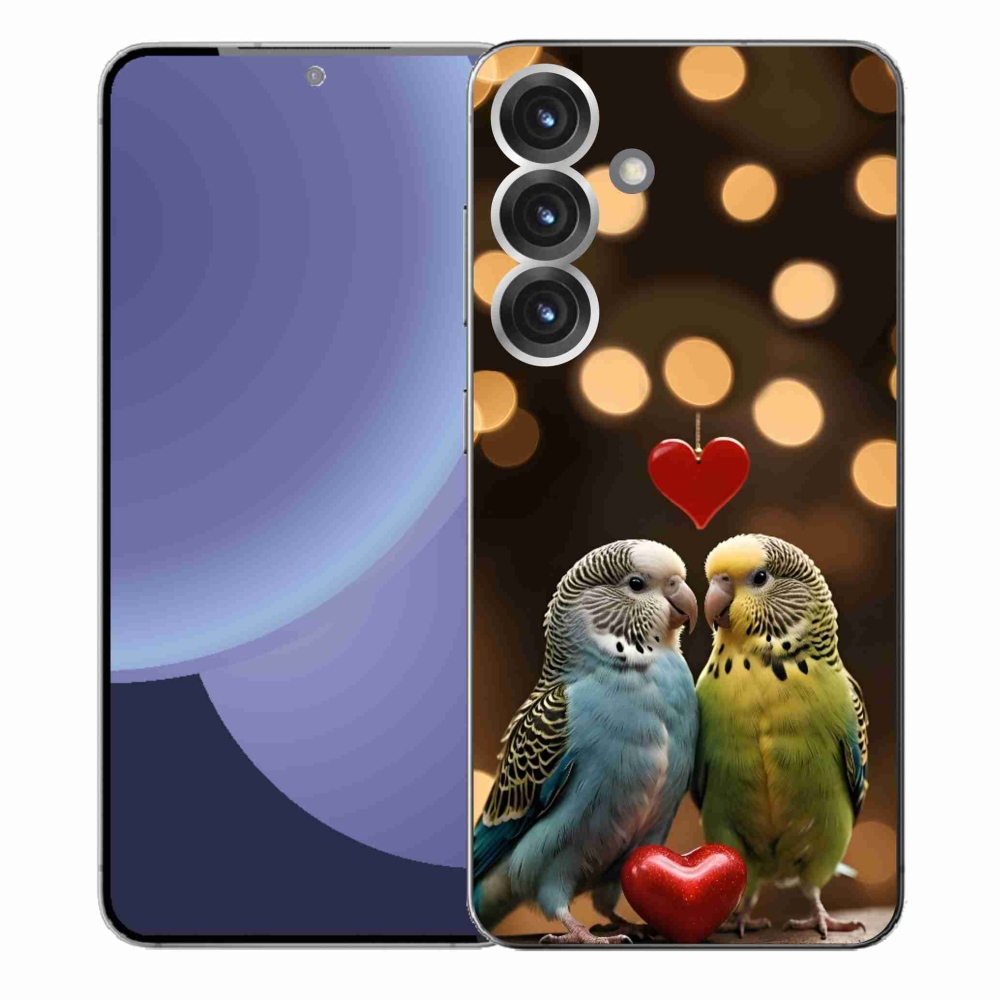 Gélový kryt mmCase na Samsung Galaxy S25+ - zamilovaní papagáje