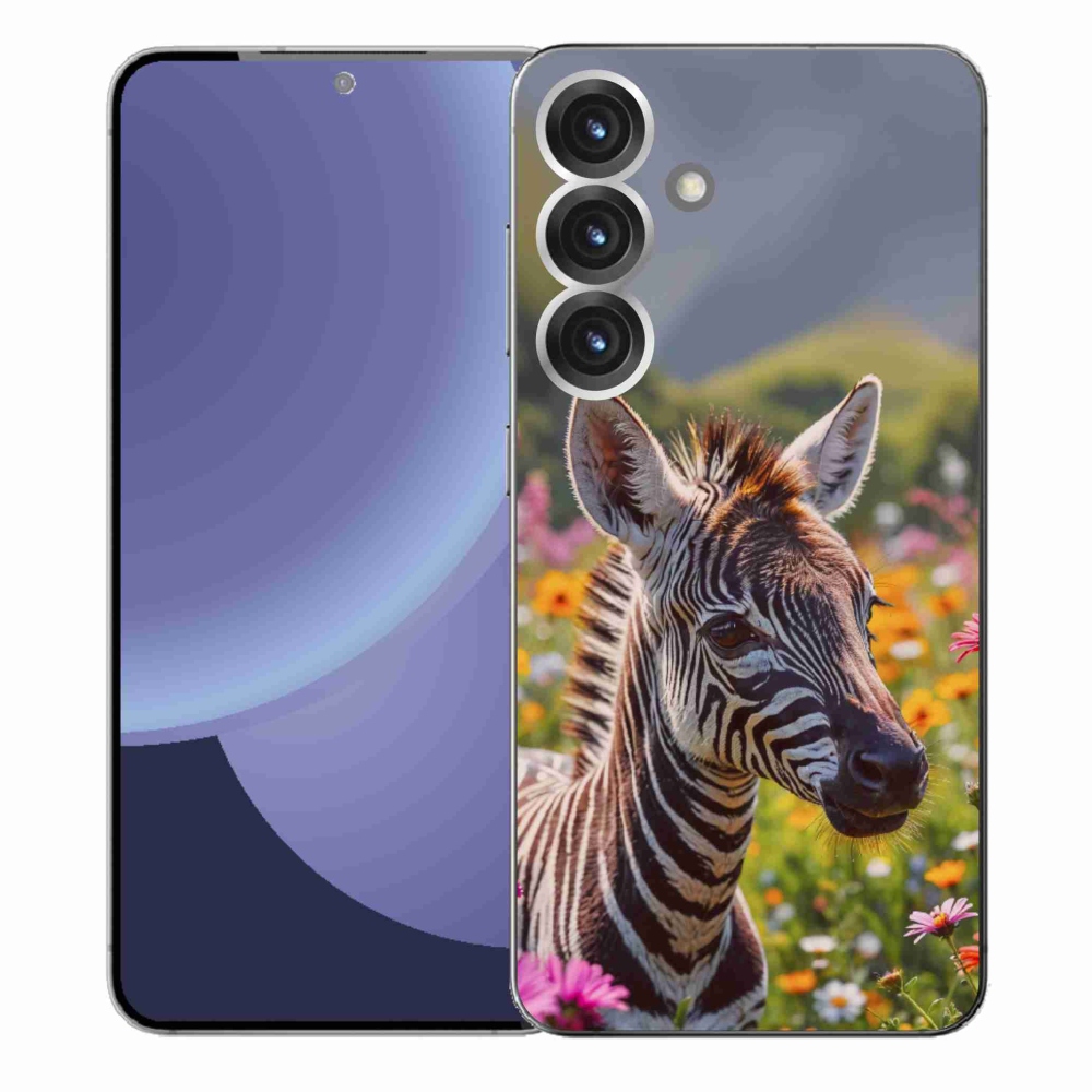 Gélový kryt mmCase na Samsung Galaxy S25+ - zebra na lúke