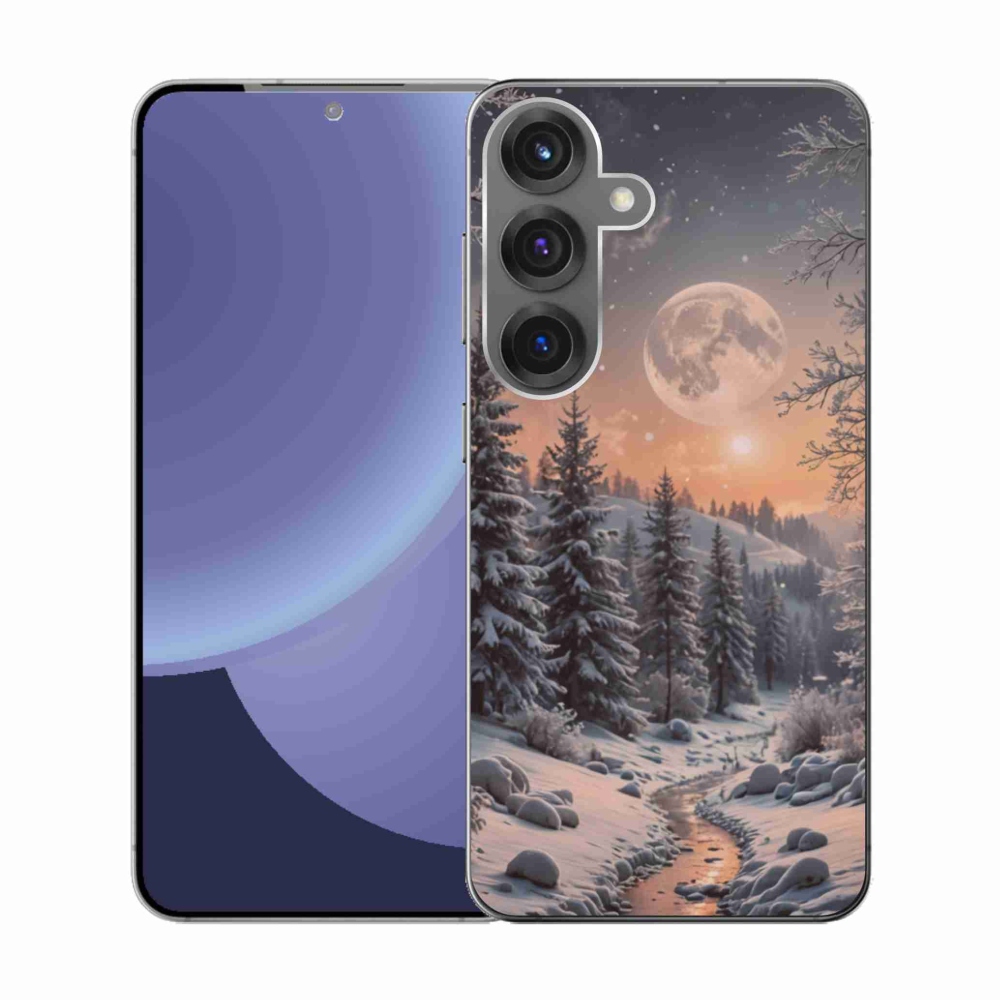 Gélový kryt mmCase na Samsung Galaxy S25 - zimná krajina 2