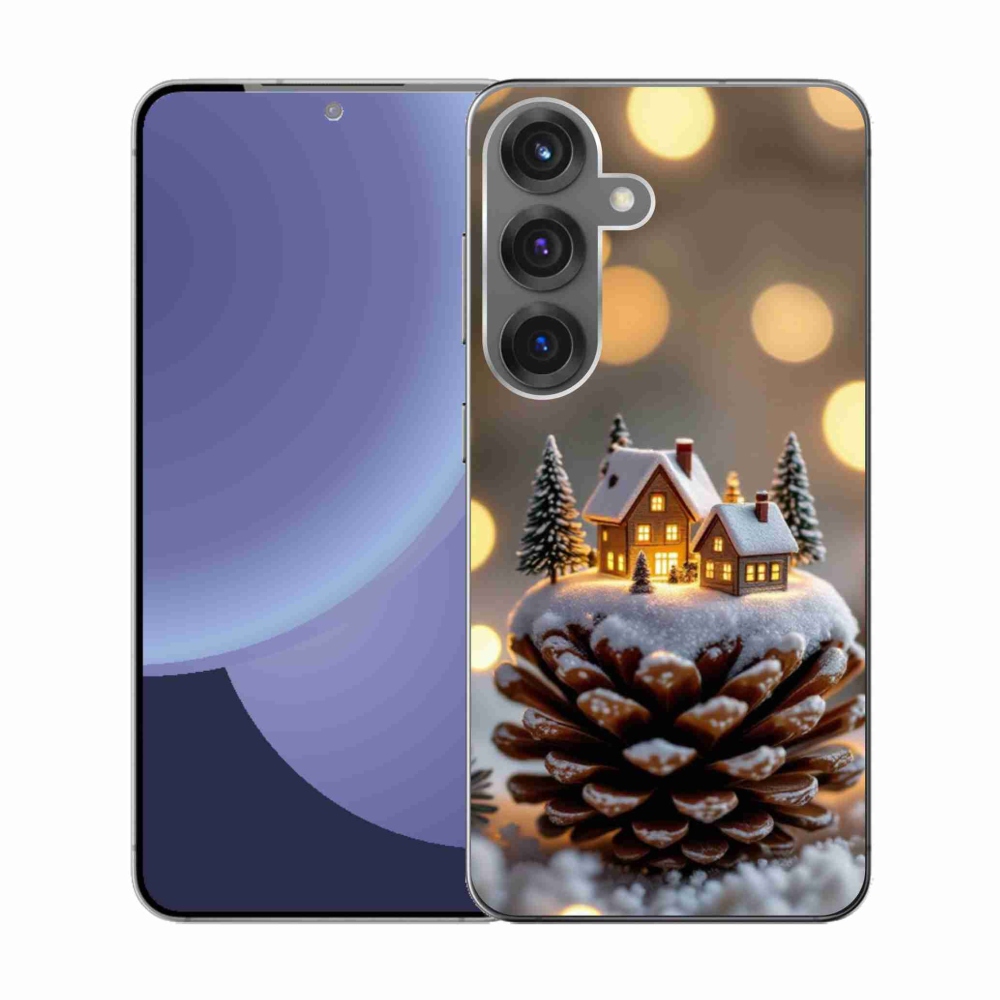 Gélový kryt mmCase na Samsung Galaxy S25 - zimná dedinka