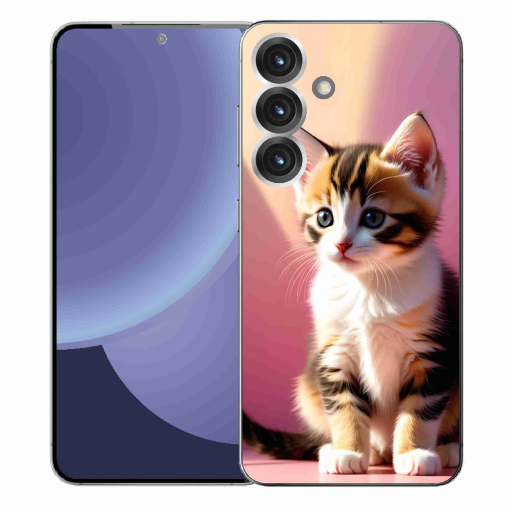 Gélový kryt mmCase na Samsung Galaxy S25+ - zvedavé mačiatko 2