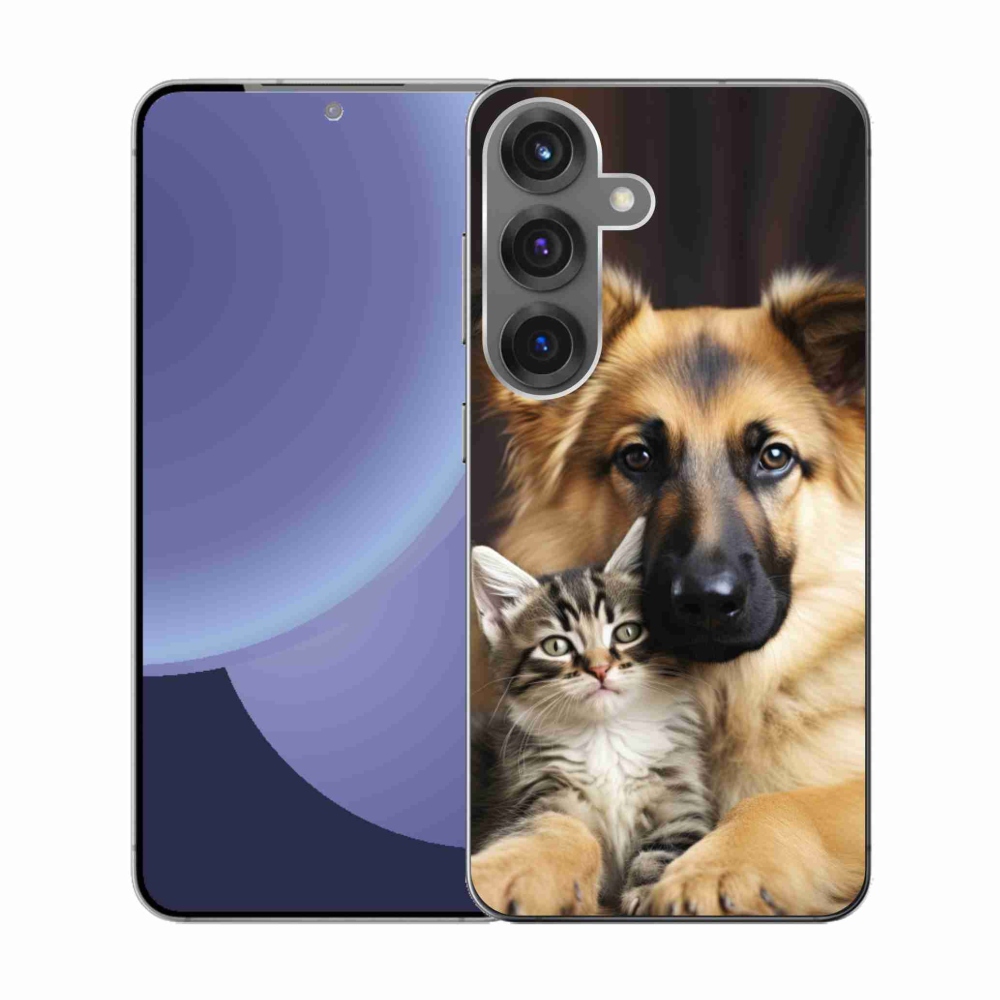 Gélový kryt mmCase na Samsung Galaxy S25 - zvieracie priateľstvo