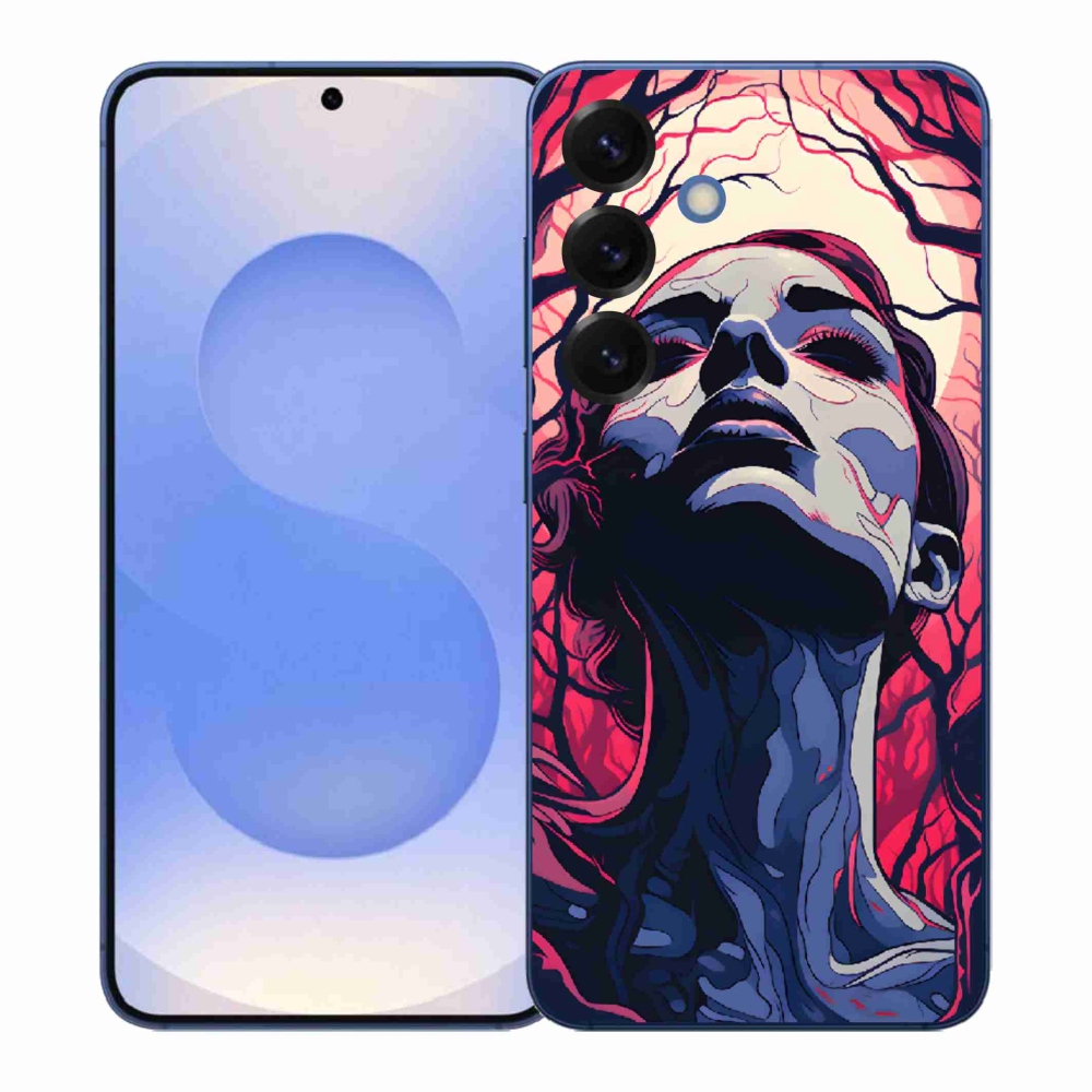 Gélový kryt mmCase na Samsung Galaxy S26+ - abstraktná tvár