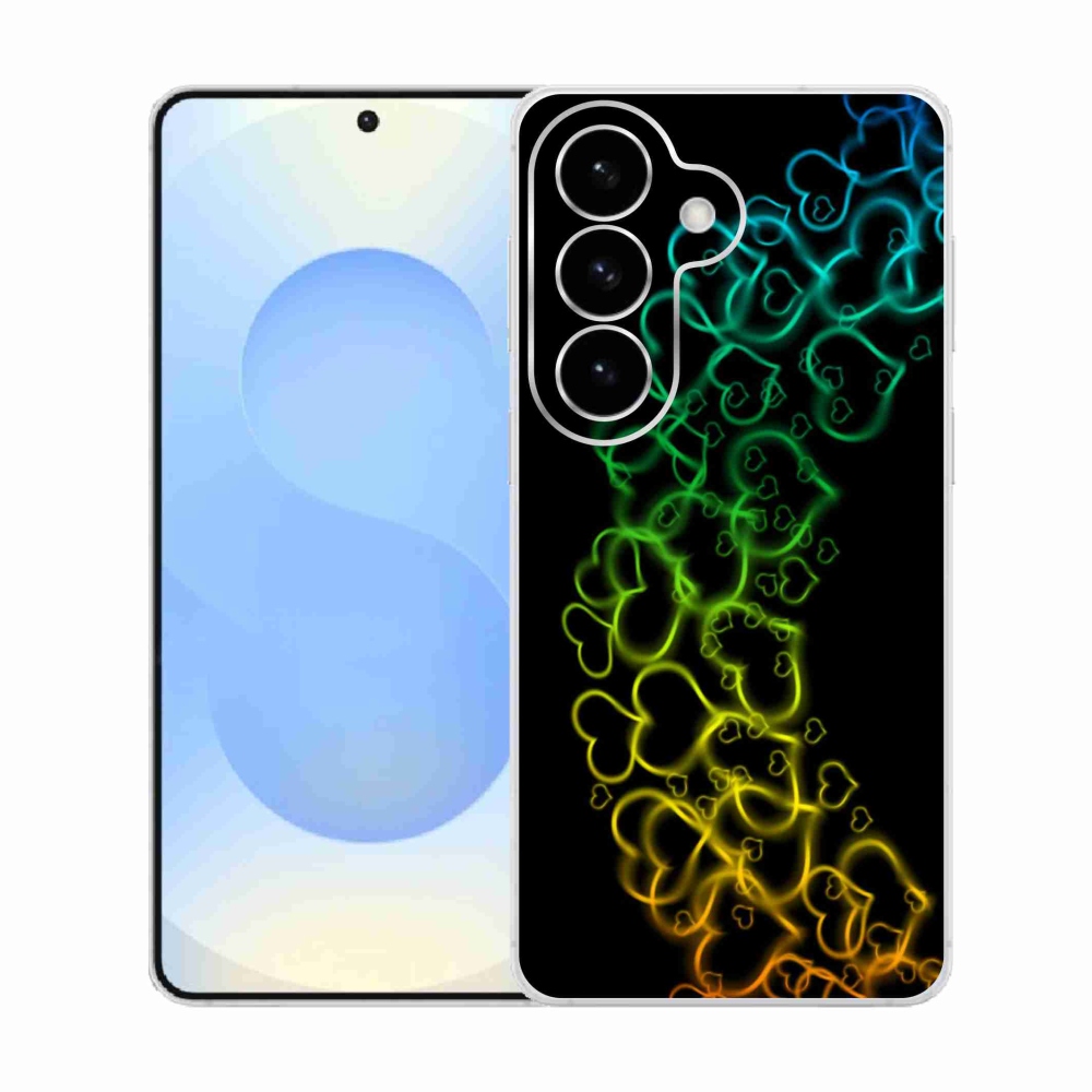 Gélový kryt mmCase na Samsung Galaxy S26 - farebné srdiečka