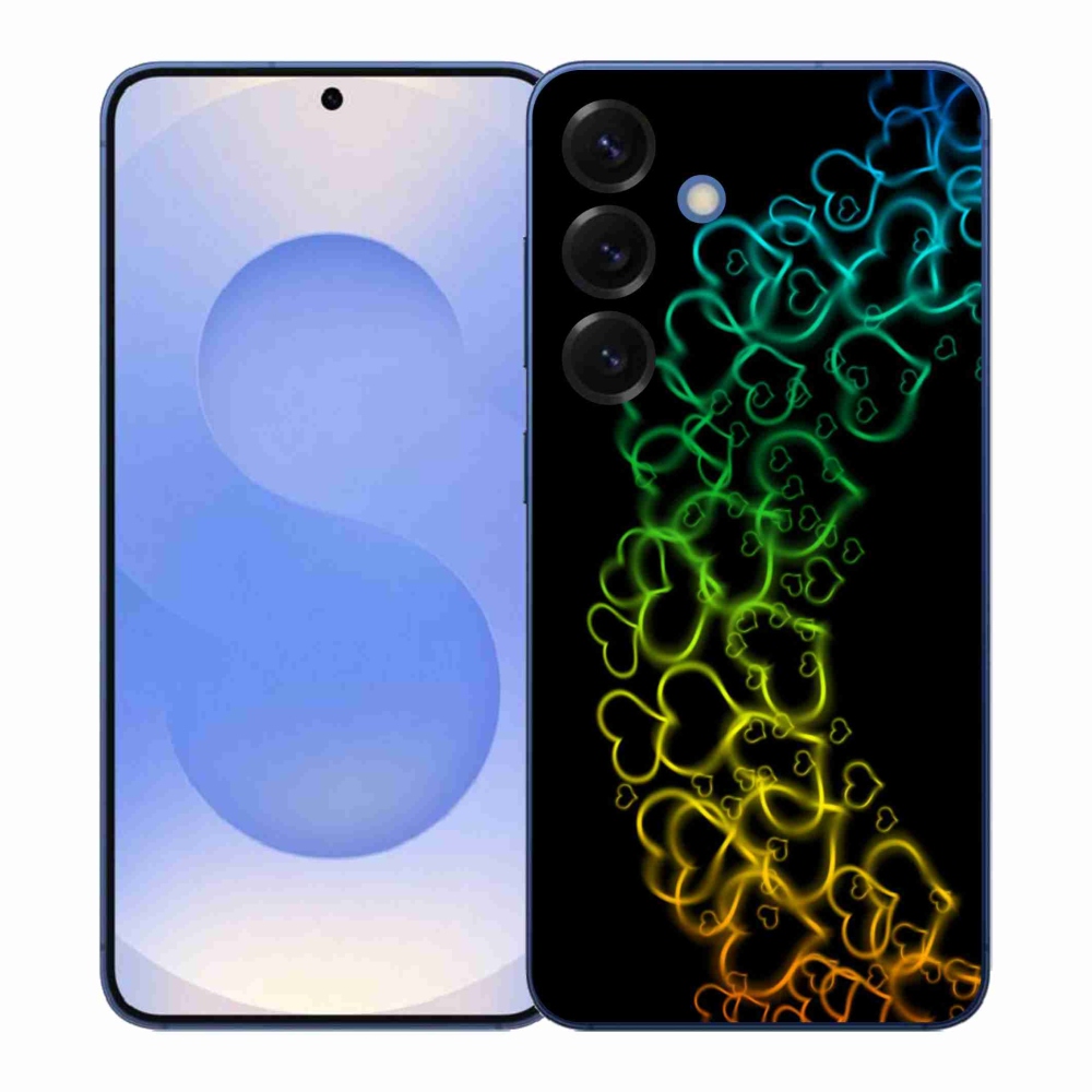 Gélový kryt mmCase na Samsung Galaxy S26+ - farebné srdiečka