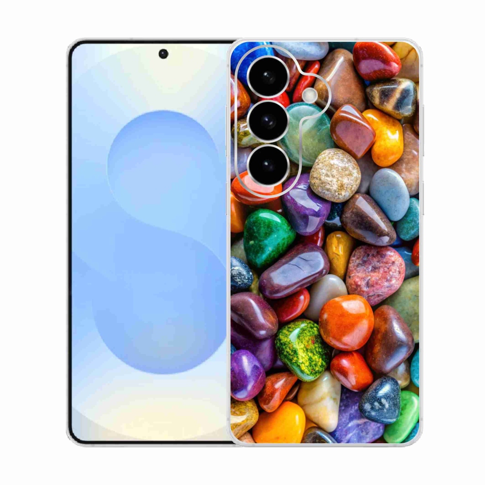 Gélový kryt mmCase na Samsung Galaxy S26 - farebné kamienky