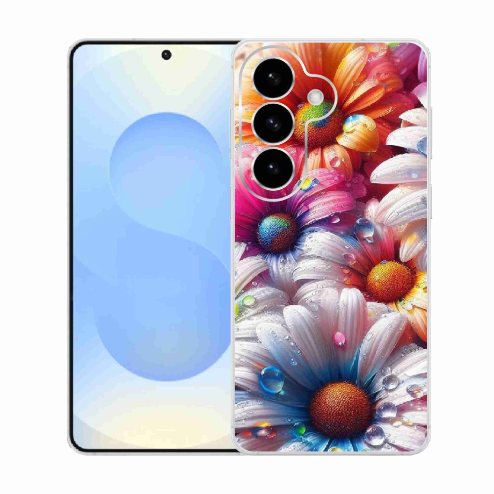 Gélový kryt mmCase na Samsung Galaxy S26 - farebné margaréty