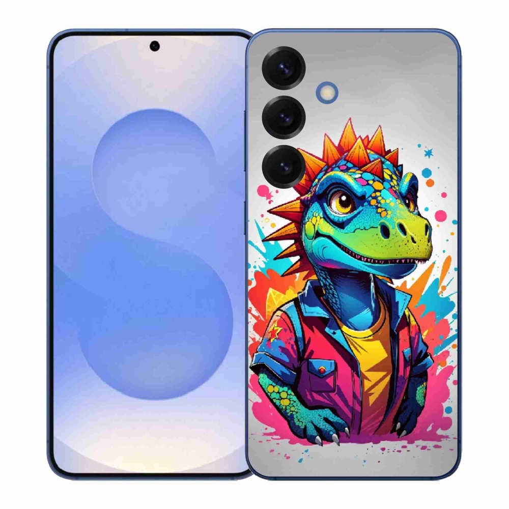 Gélový kryt mmCase na Samsung Galaxy S26+ - farebný dinosaurus
