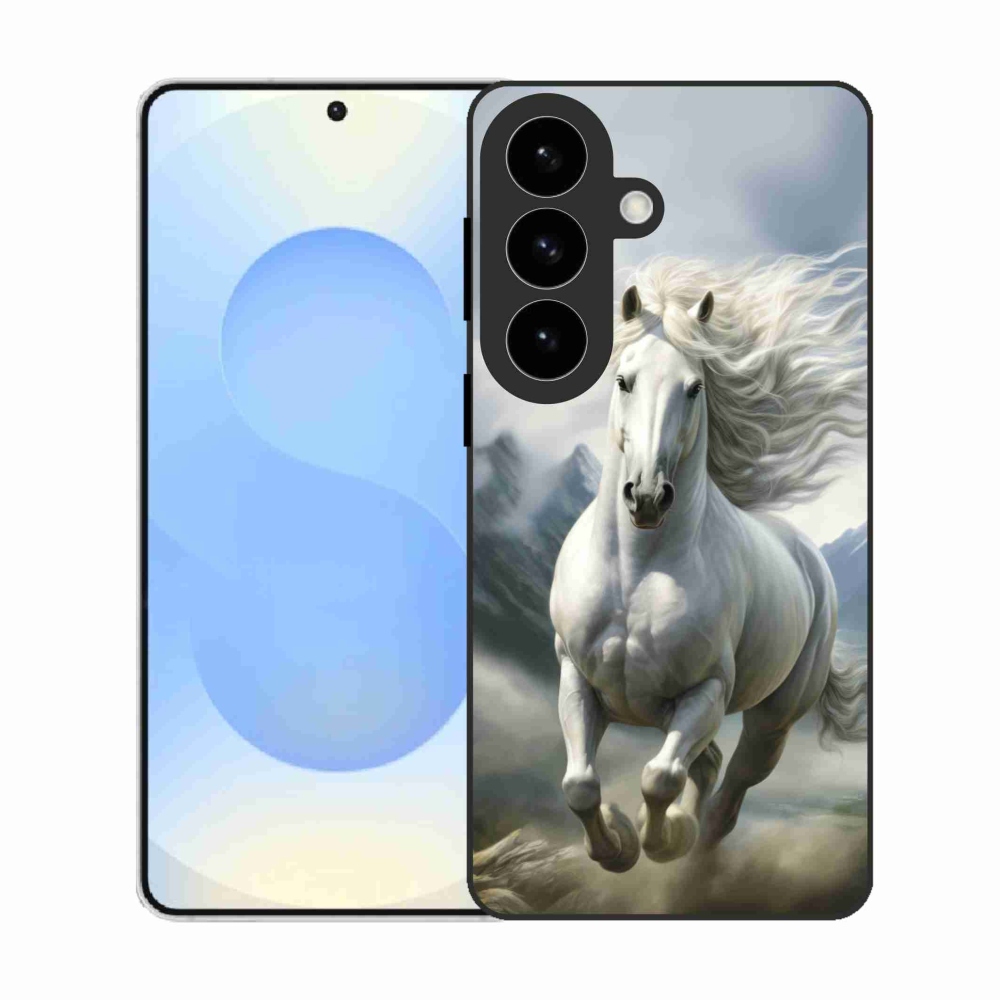 Gélový kryt mmCase na Samsung Galaxy S26 - bežiaci biely kôň 3