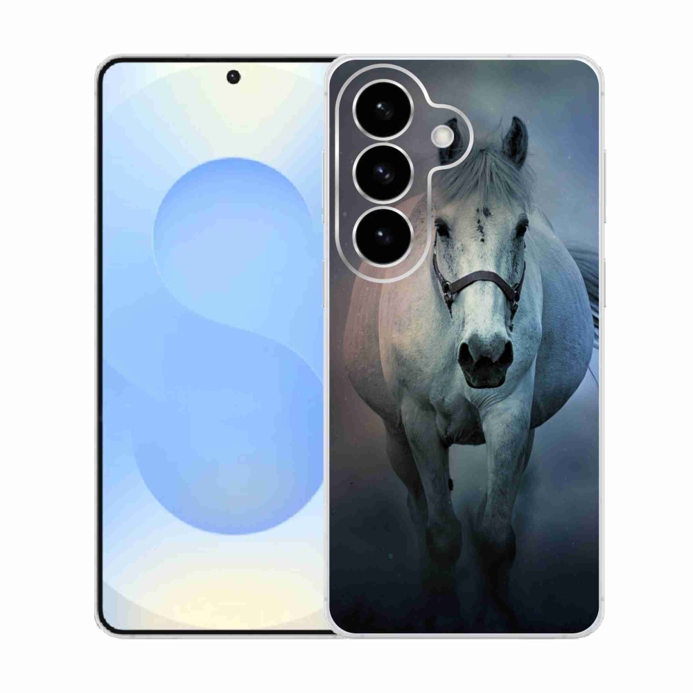 Gélový kryt mmCase na Samsung Galaxy S26 - bežiaci biely kôň