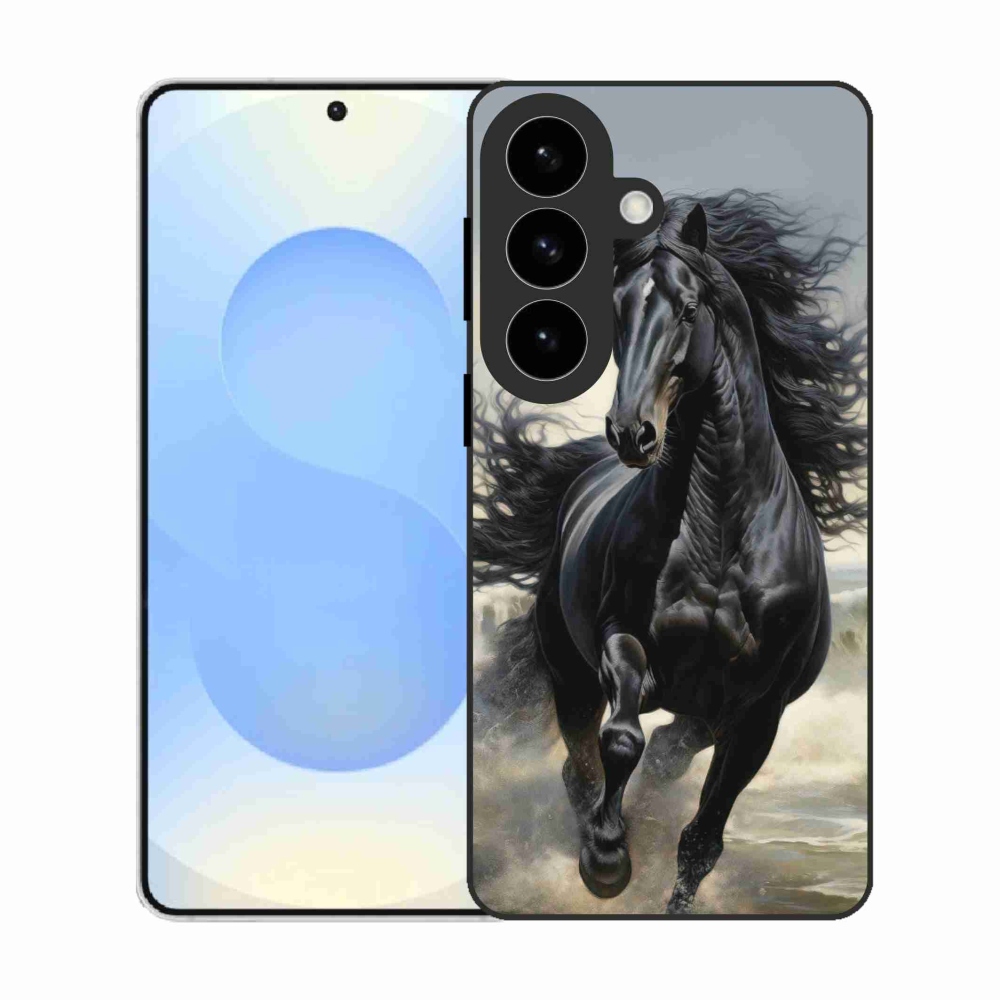 Gélový kryt mmCase na Samsung Galaxy S26 - bežiaci čierny kôň