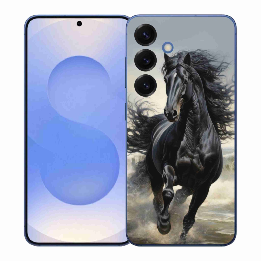 Gélový kryt mmCase na Samsung Galaxy S26+ - bežiaci čierny kôň