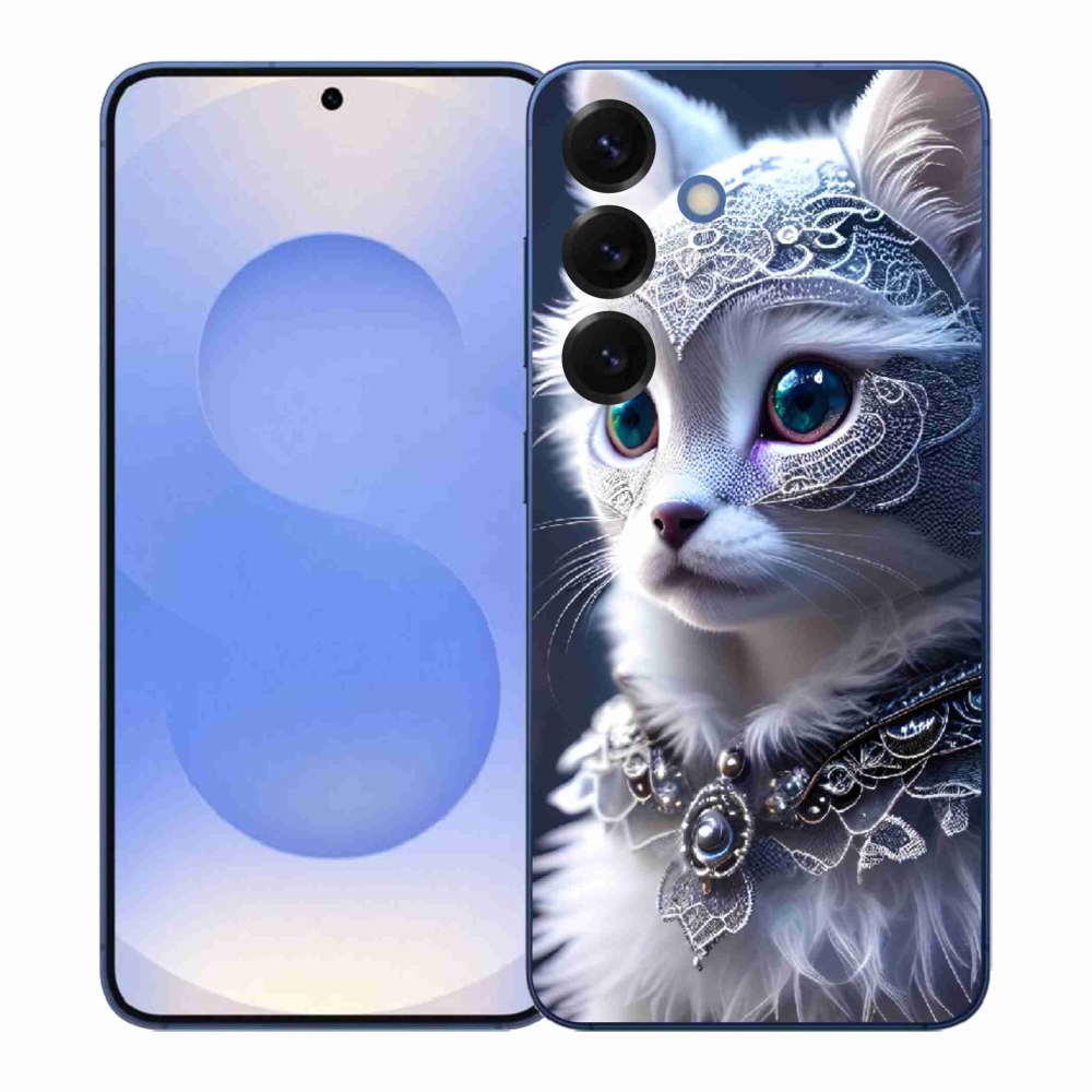 Gélový kryt mmCase na Samsung Galaxy S26+ - biela mačka