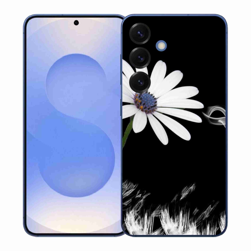 Gélový kryt mmCase na Samsung Galaxy S26+ - biela kvetina