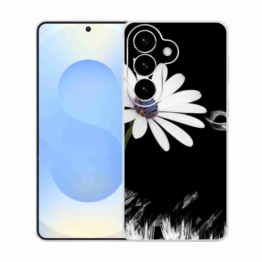 Gélový kryt mmCase na Samsung Galaxy S26 - biela kvetina