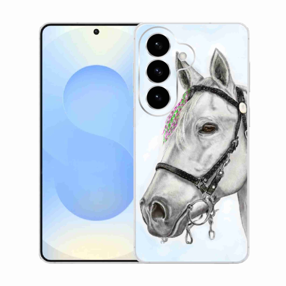 Gélový kryt mmCase na Samsung Galaxy S26 - biely kôň 1