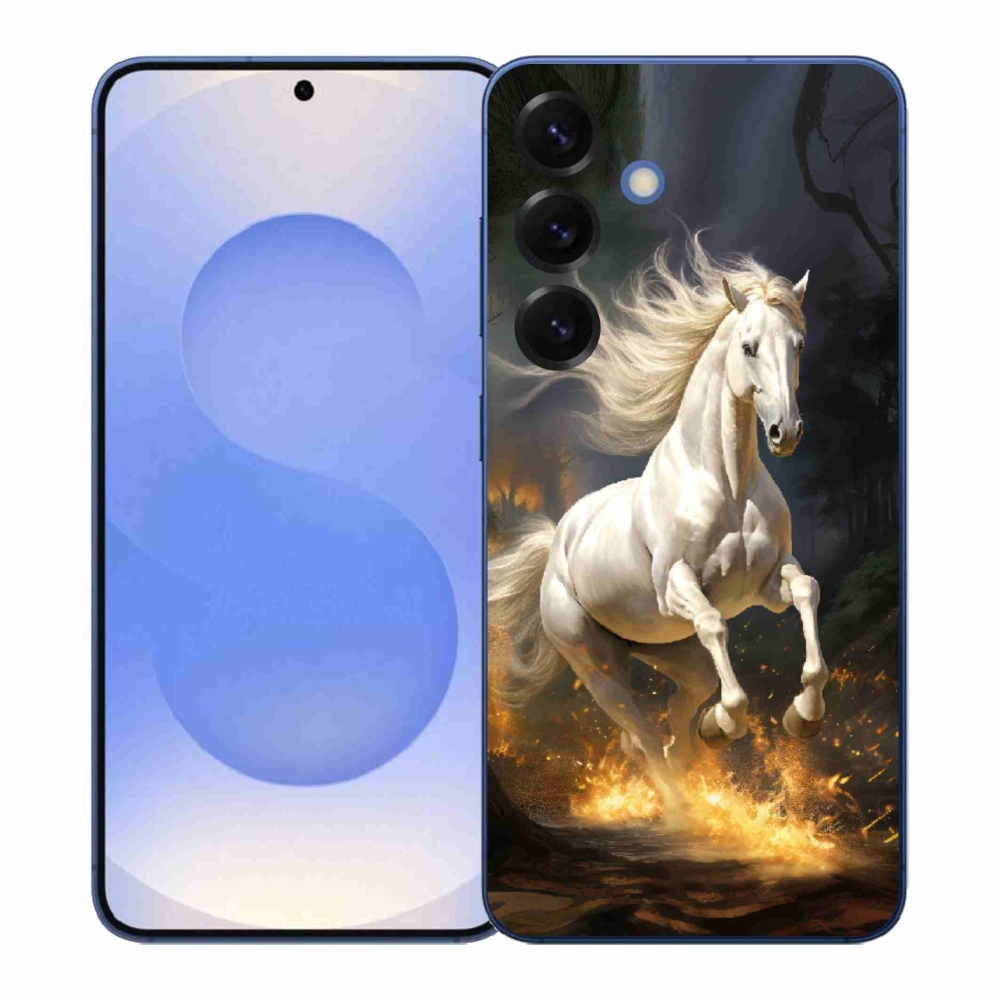 Gélový kryt mmCase na Samsung Galaxy S26+ - biely kôň 2