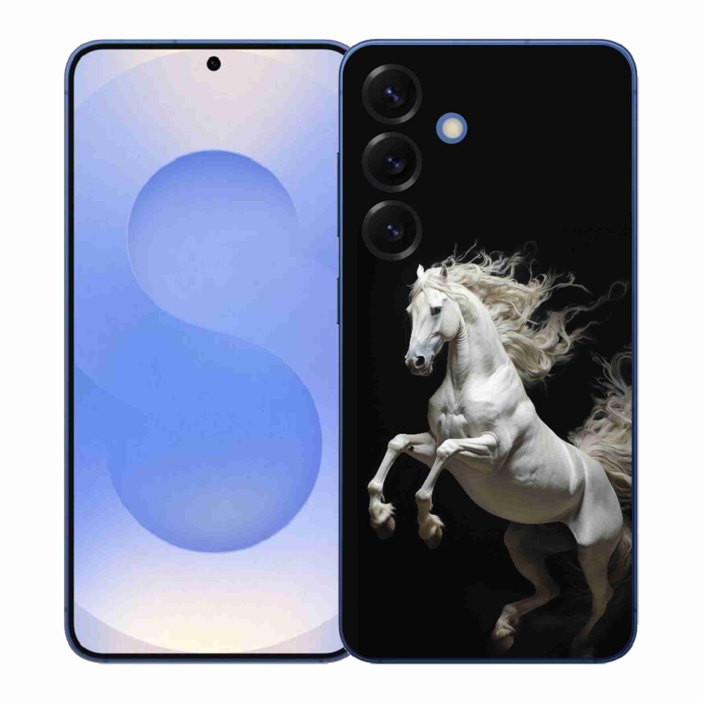 Gélový kryt mmCase na Samsung Galaxy S26+ - biely kôň 4