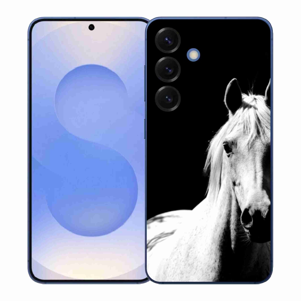 Gélový kryt mmCase na Samsung Galaxy S26+ - biely kôň 5