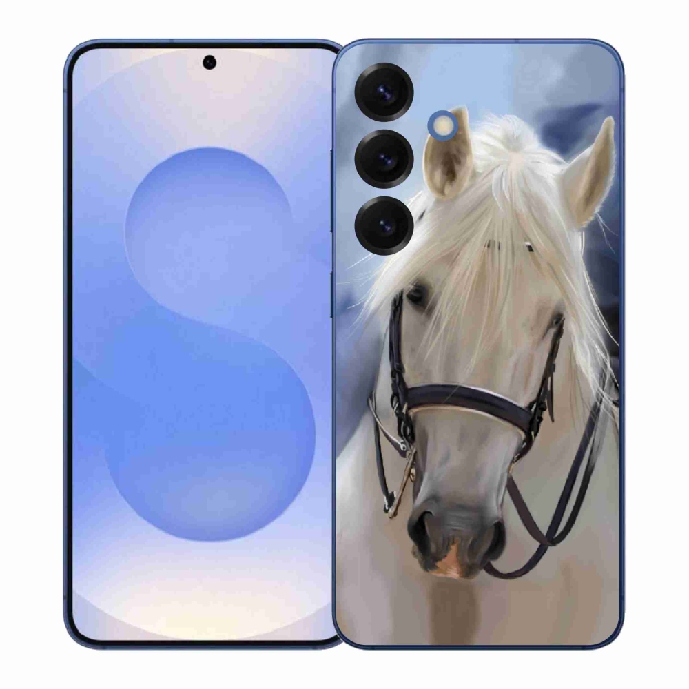 Gélový kryt mmCase na Samsung Galaxy S26+ - biely kôň