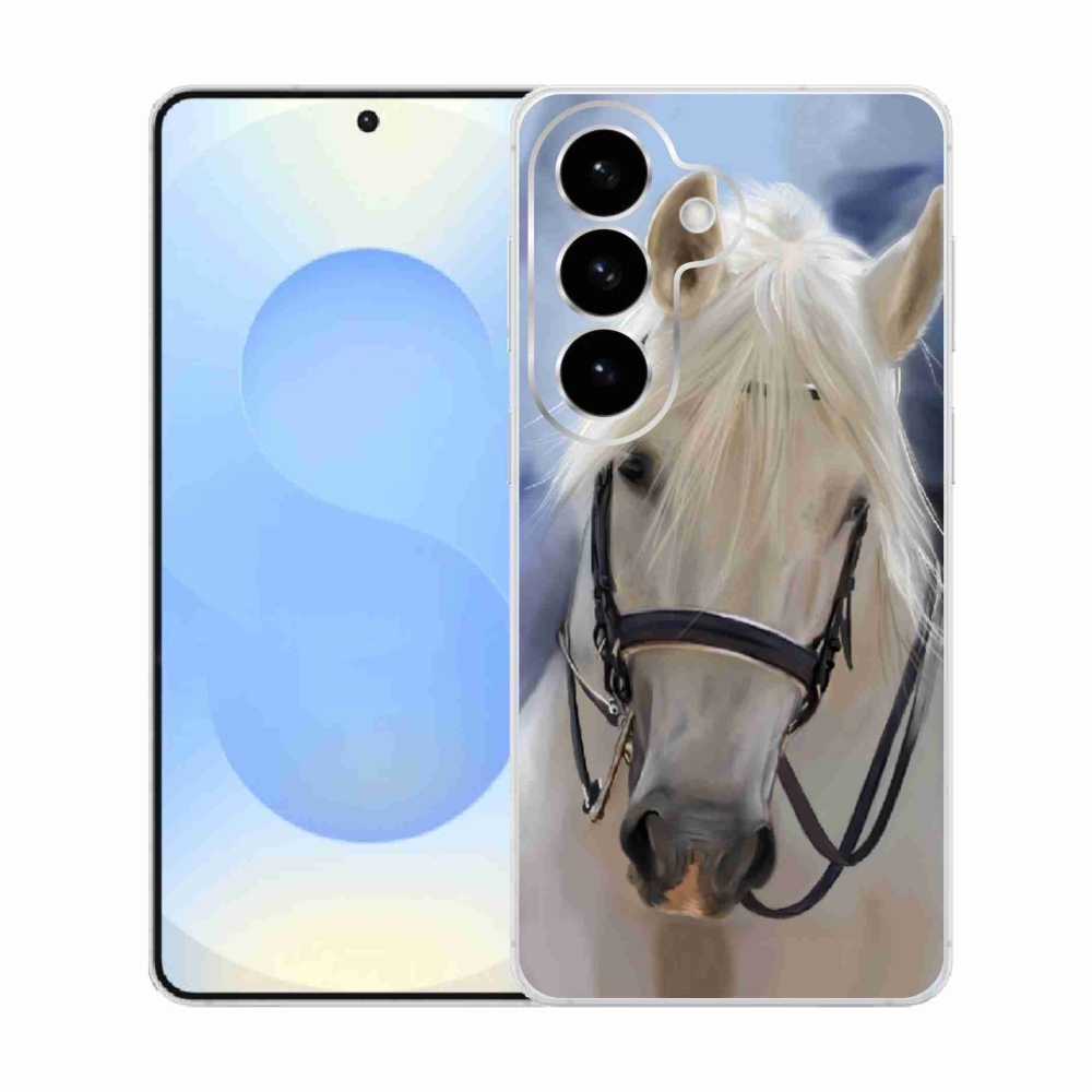 Gélový kryt mmCase na Samsung Galaxy S26 - biely kôň