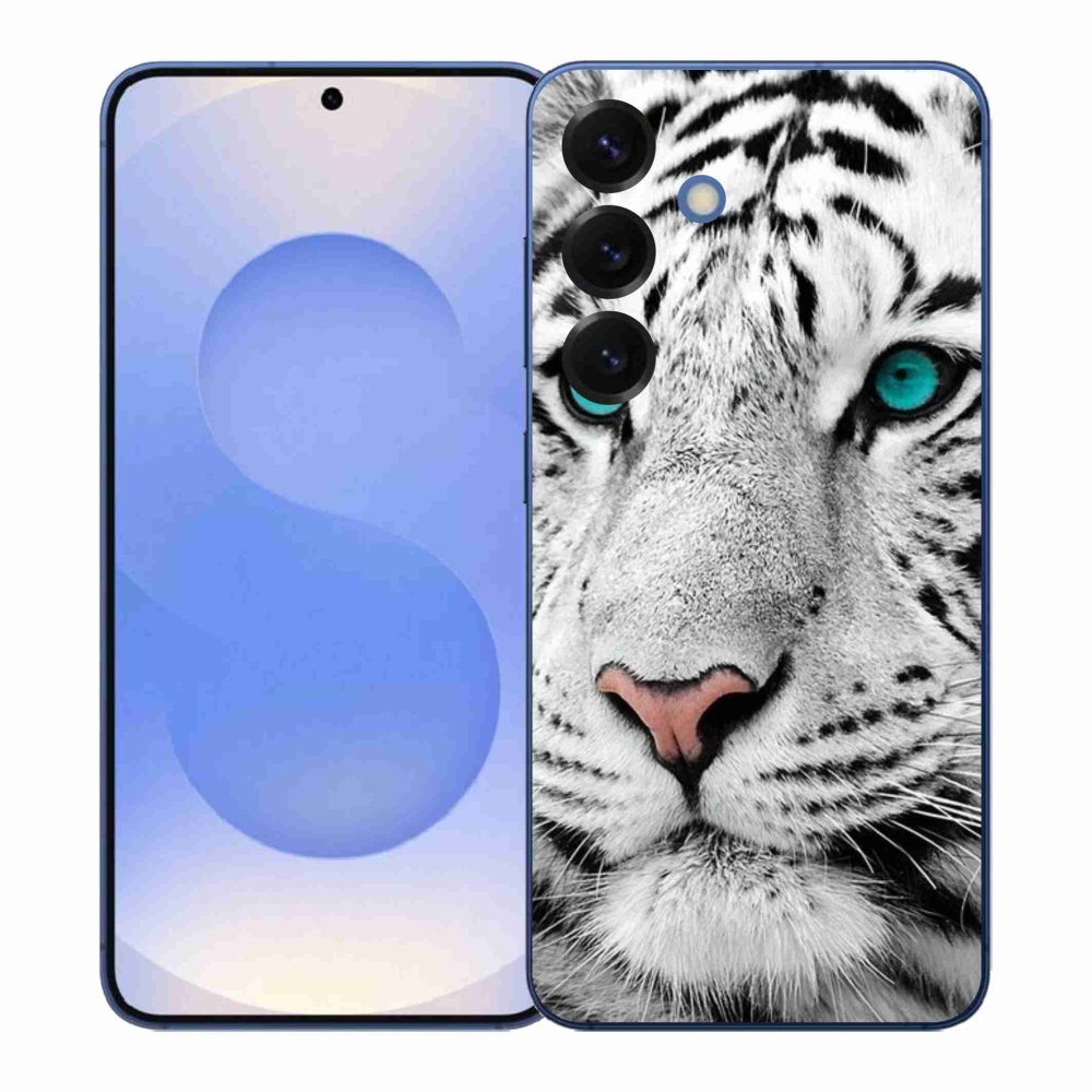 Gélový kryt mmCase na Samsung Galaxy S26+ - biely tiger