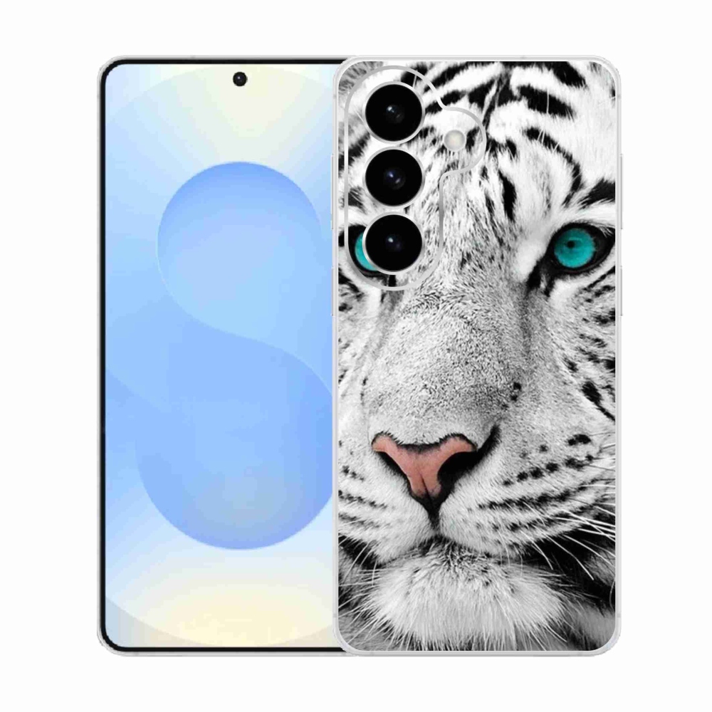 Gélový kryt mmCase na Samsung Galaxy S26 - biely tiger