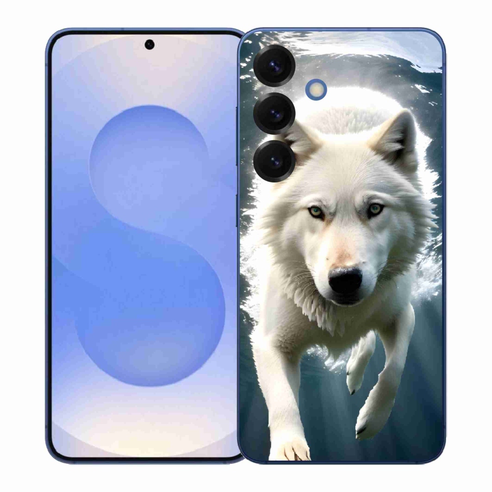 Gélový kryt mmCase na Samsung Galaxy S26+ - biely vlk