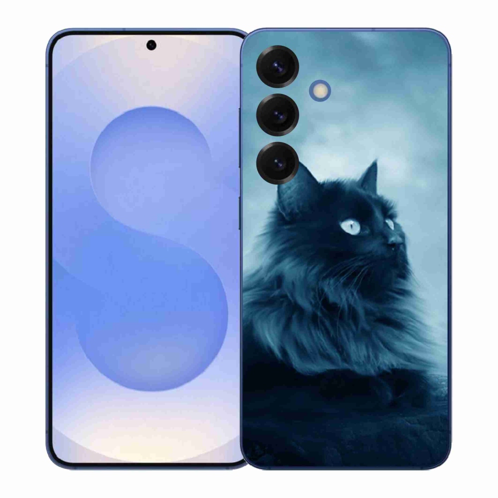 Gélový kryt mmCase na Samsung Galaxy S26+ - čierna mačka 1