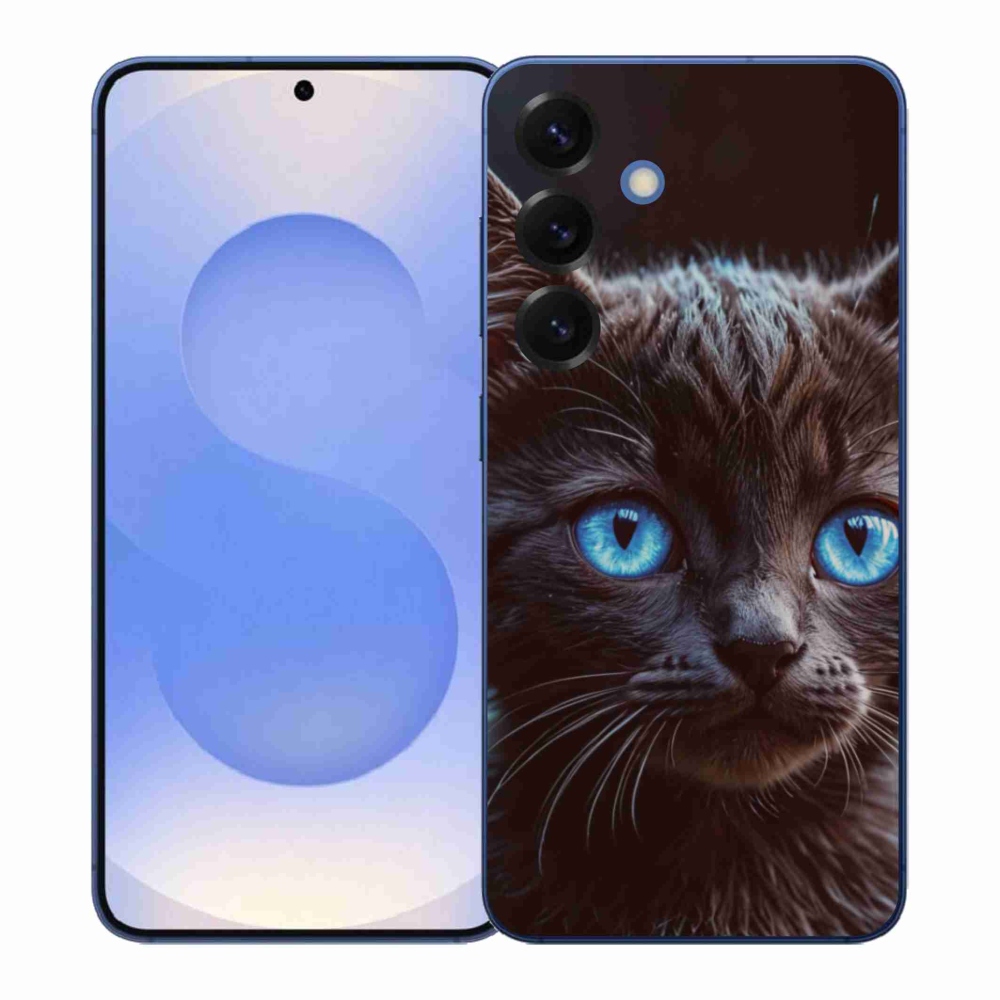 Gélový kryt mmCase na Samsung Galaxy S26+ - čierne mačiatko 2