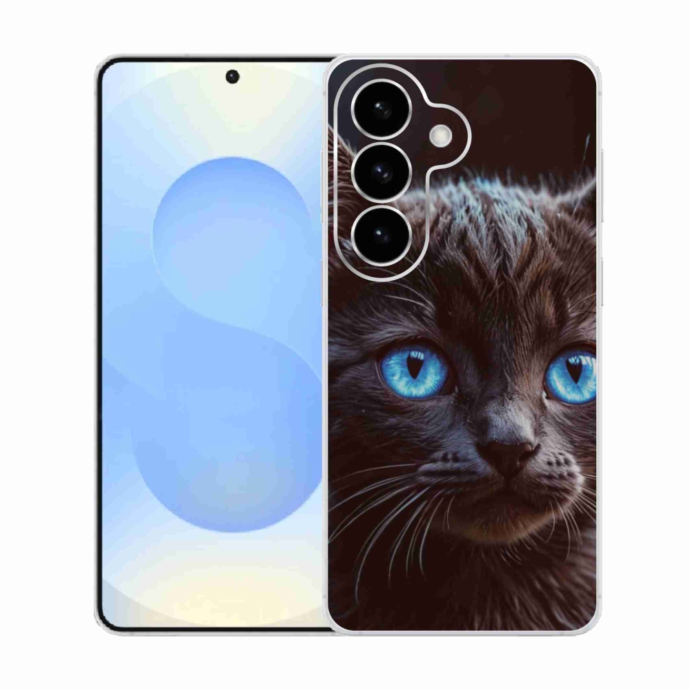 Gélový kryt mmCase na Samsung Galaxy S26 - čierne mačiatko 2