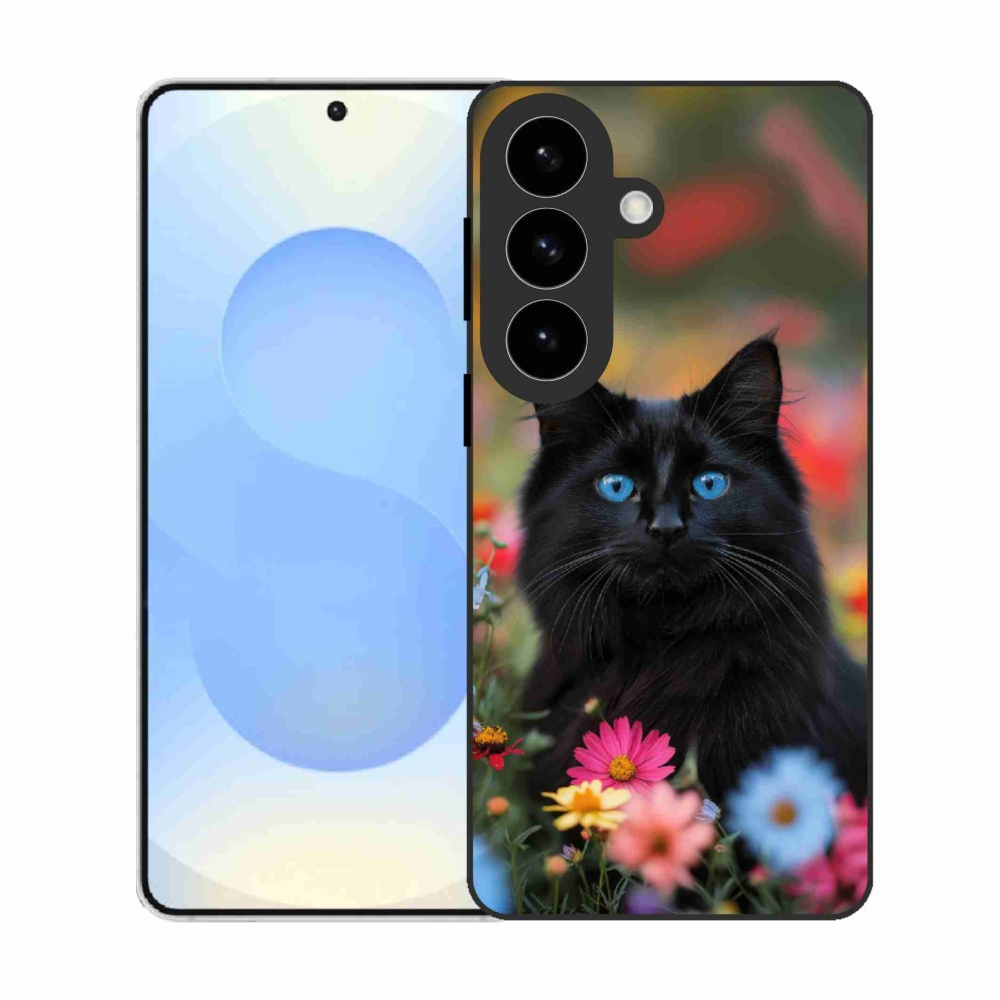 Gélový kryt mmCase na Samsung Galaxy S26 - čierne mačiatko 4