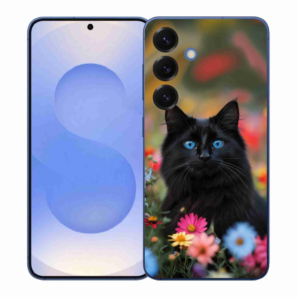 Gélový kryt mmCase na Samsung Galaxy S26+ - čierne mačiatko 4