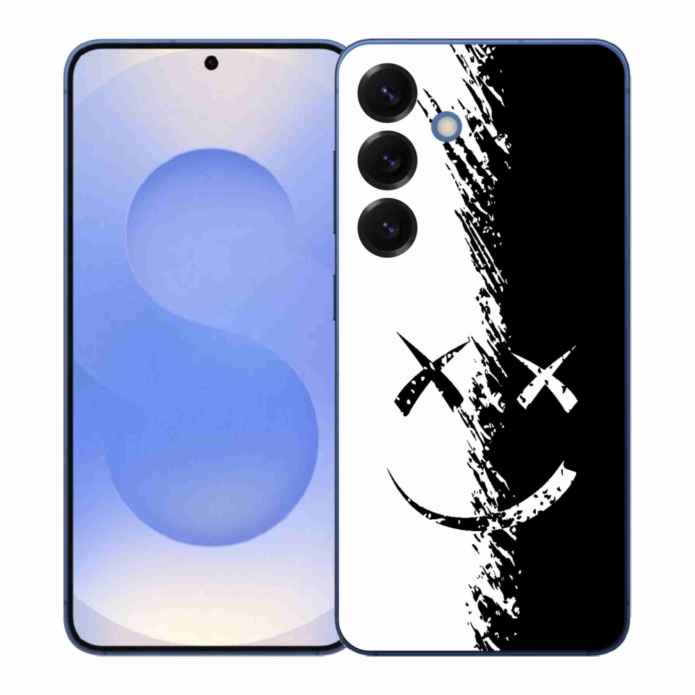 Gélový kryt mmCase na Samsung Galaxy S26+ - čiernobiely smajlík