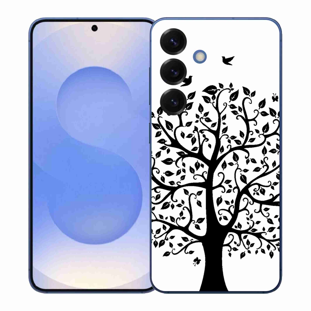 Gélový kryt mmCase na Samsung Galaxy S26+ - čiernobiely strom