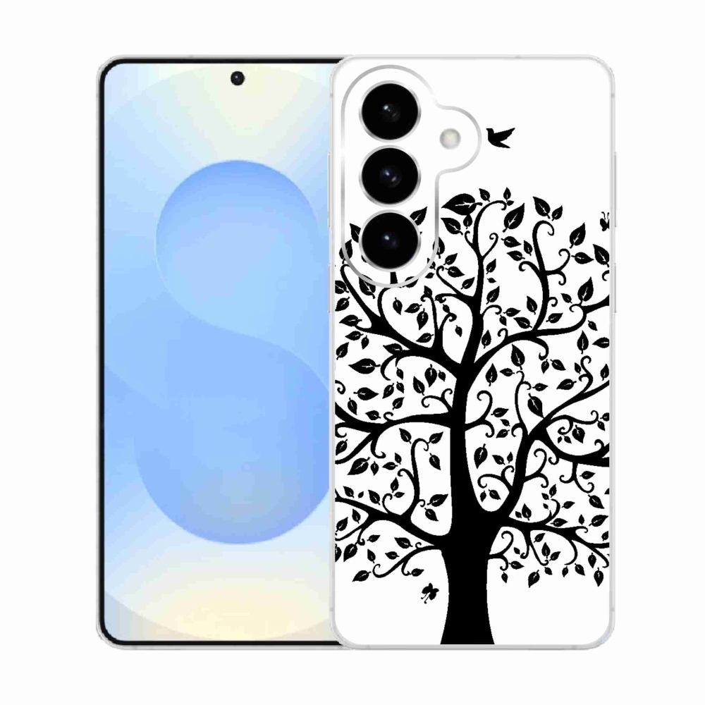 Gélový kryt mmCase na Samsung Galaxy S26 - čiernobiely strom