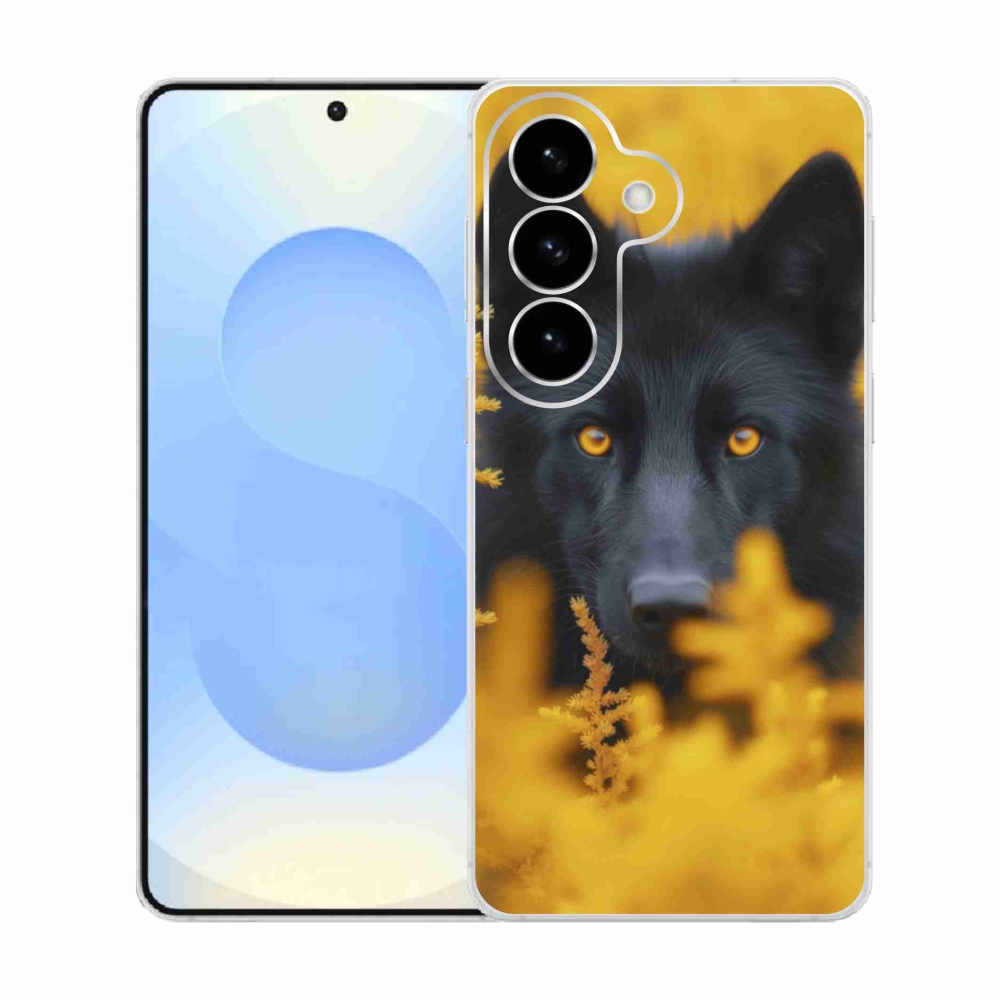 Gélový kryt mmCase na Samsung Galaxy S26 - čierny vlk 2