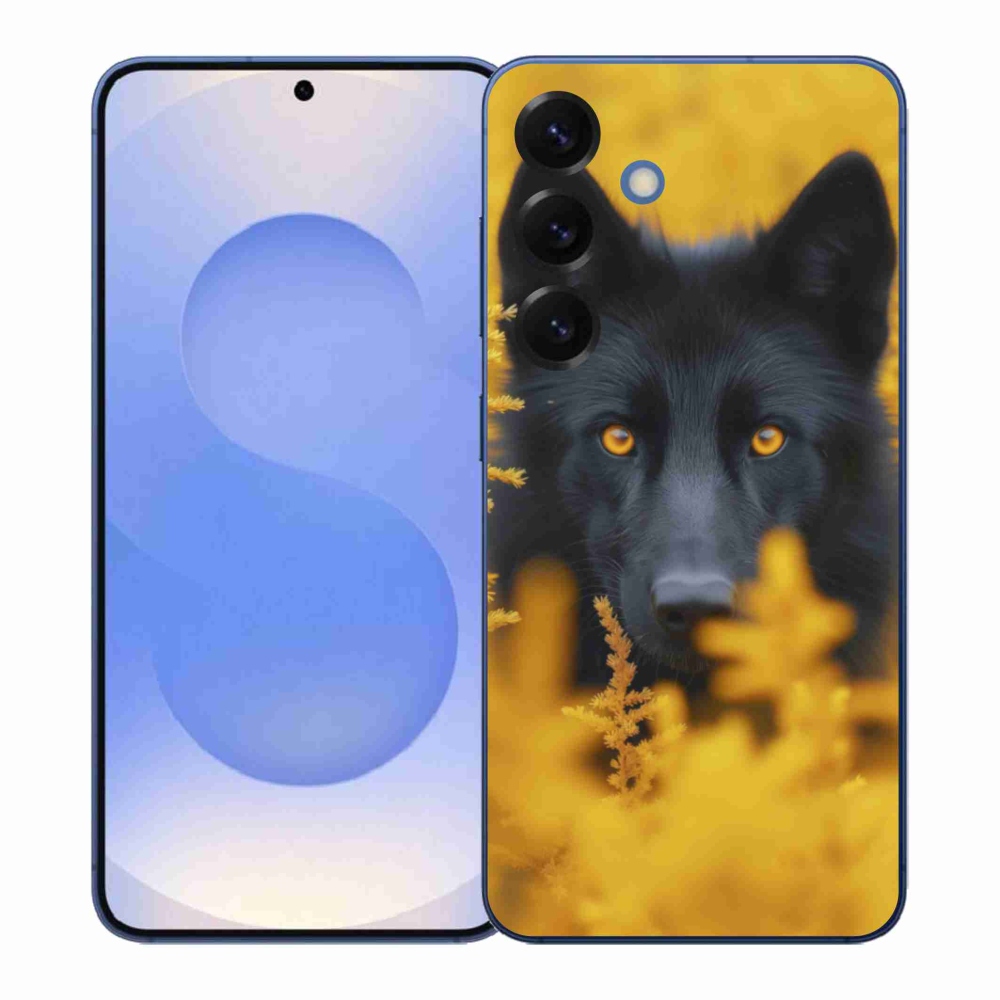 Gélový kryt mmCase na Samsung Galaxy S26+ - čierny vlk 2