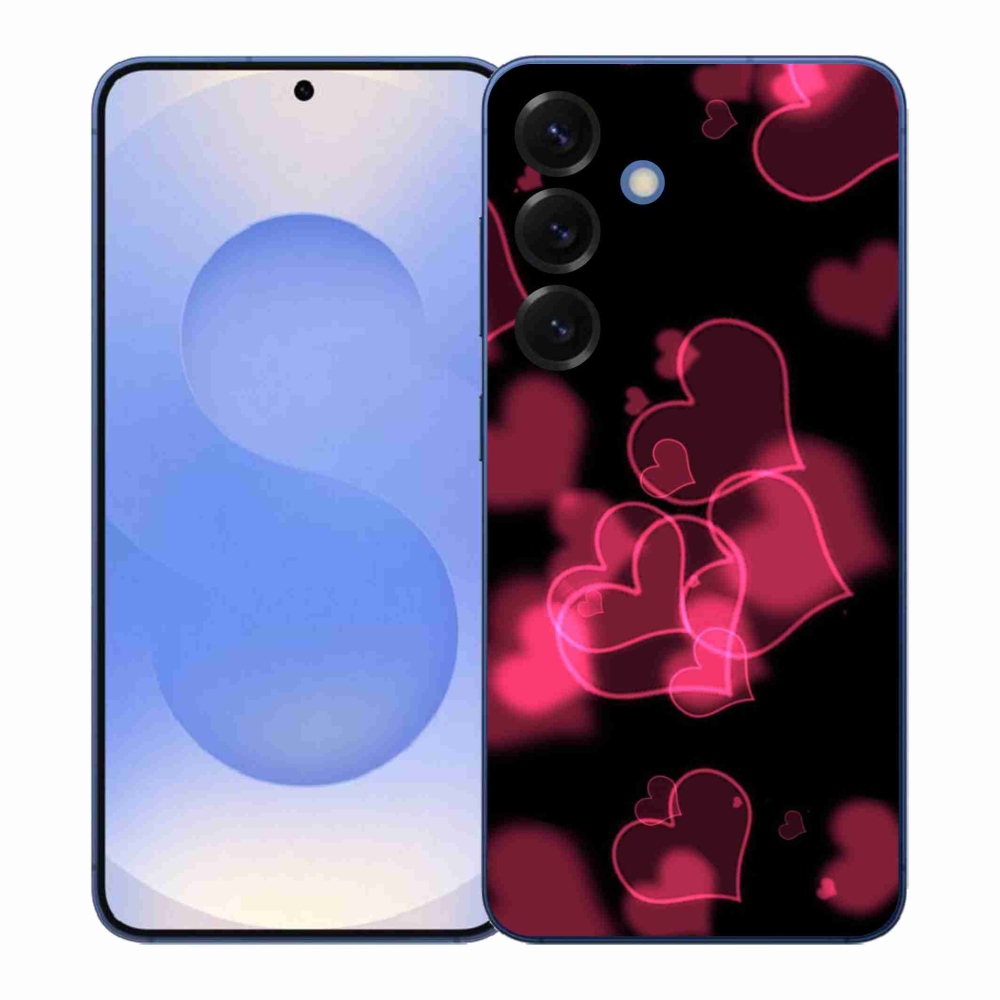 Gélový kryt mmCase na Samsung Galaxy S26+ - červená srdiečka