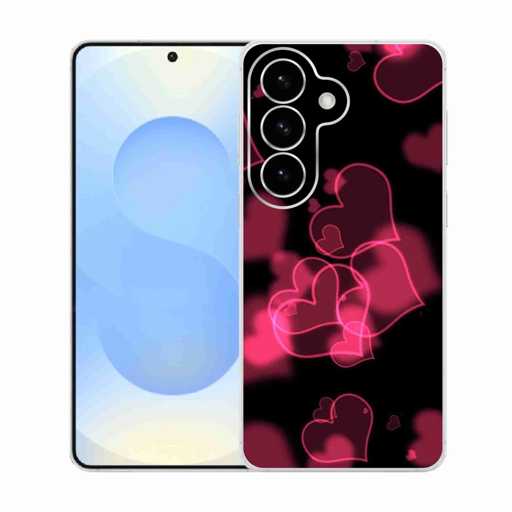 Gélový kryt mmCase na Samsung Galaxy S26 - červená srdiečka