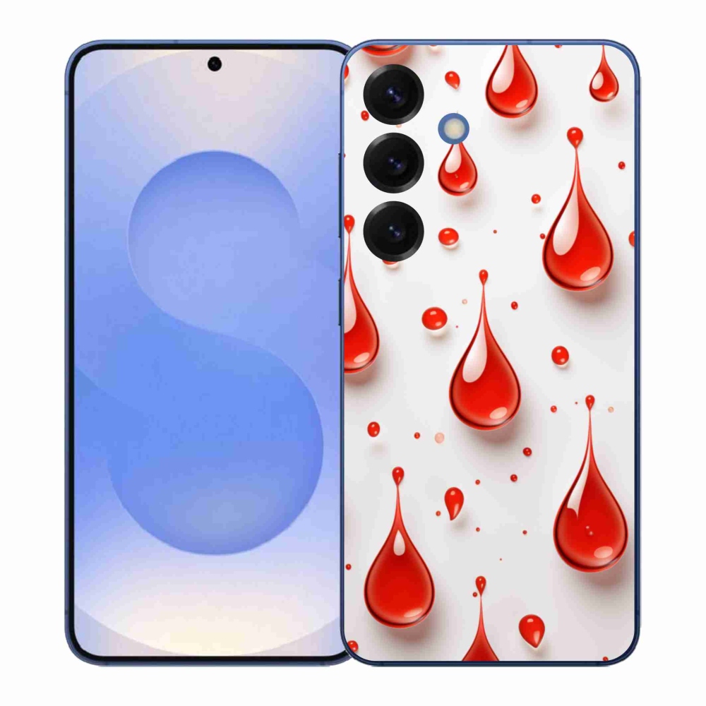 Gélový kryt mmCase na Samsung Galaxy S26+ - červené kvapky