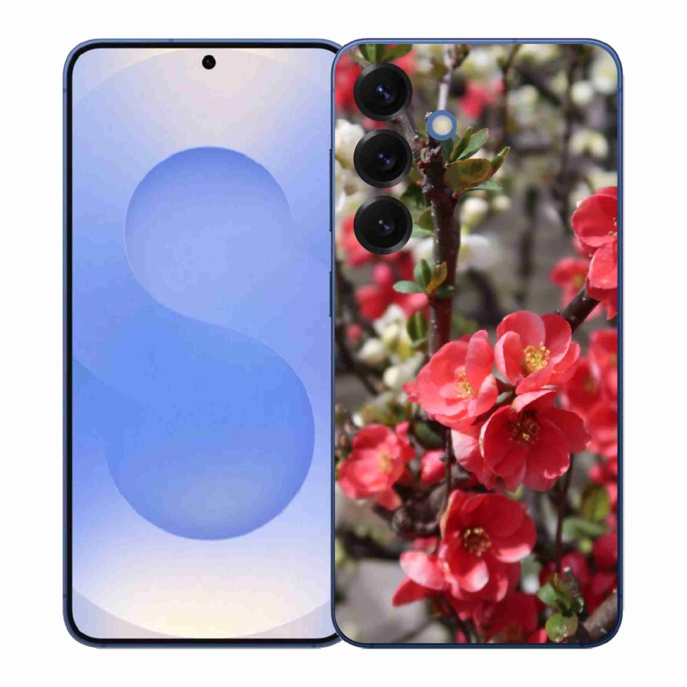 Gélový kryt mmCase na Samsung Galaxy S26+ - červené kvety