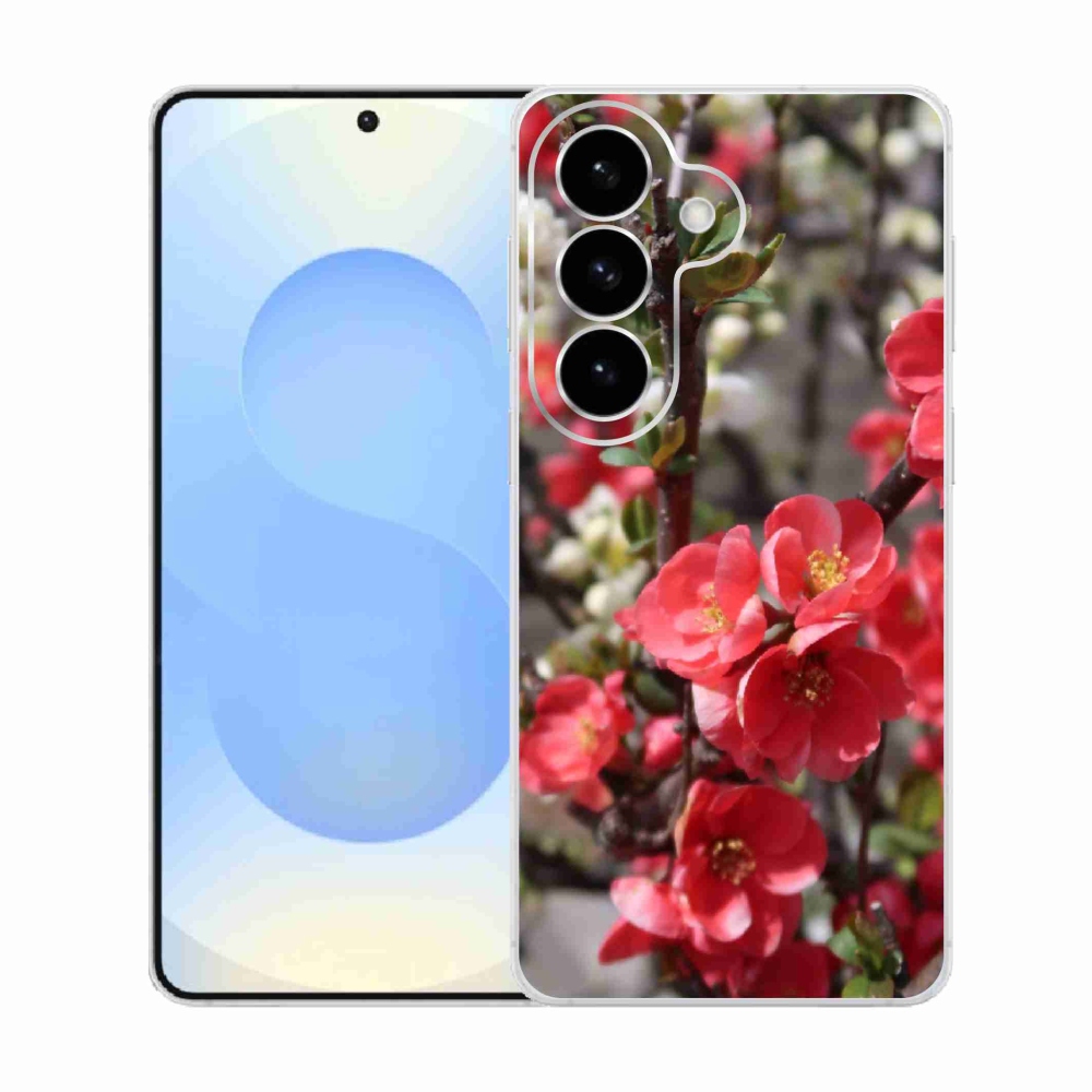 Gélový kryt mmCase na Samsung Galaxy S26 - červené kvety